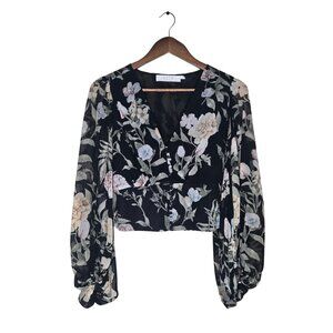 ASTR The Label Floral Long Sleeve Blouse